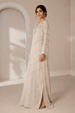 Ivory Hand-Embellished Luxury Kaftan Gown