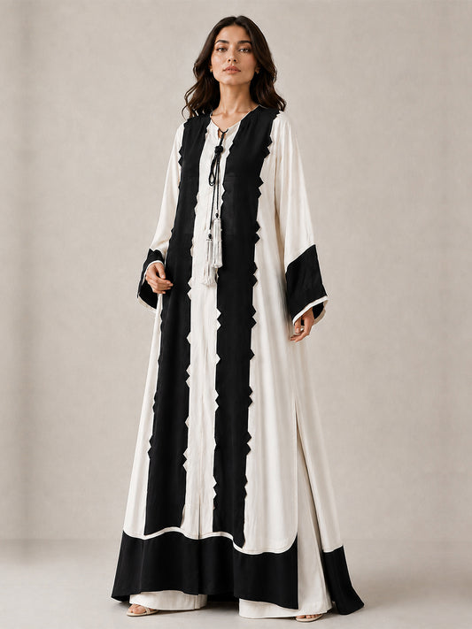 Noir Ivory Kaftan Set