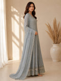 Celeste Mist Embroidered Anarkali Set